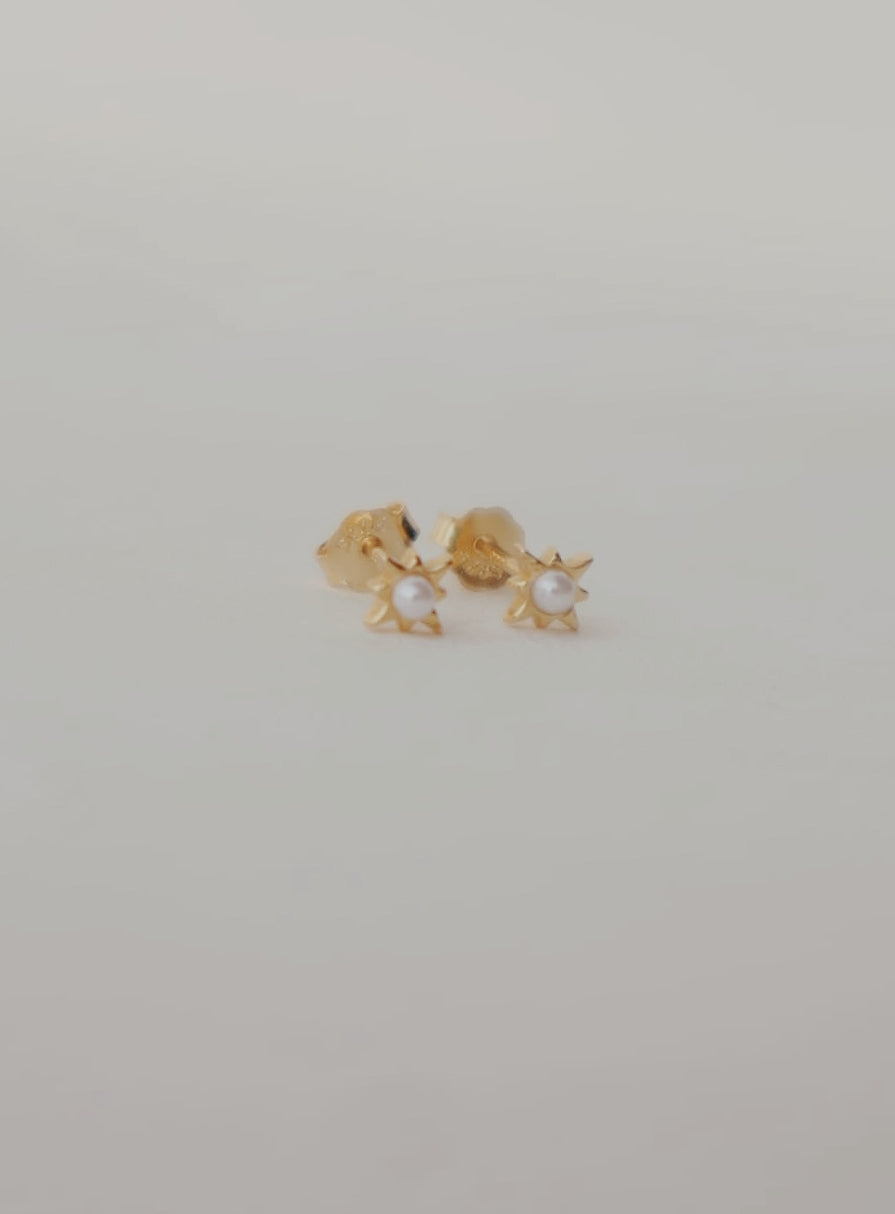 Tabitha Pearl Star Stud Earrings