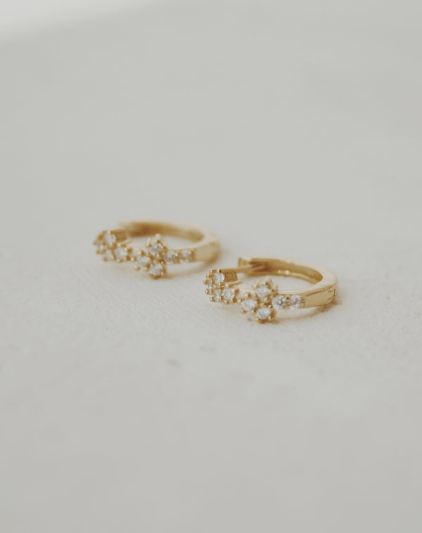 Reflecting Light Huggie Hoop Earrings