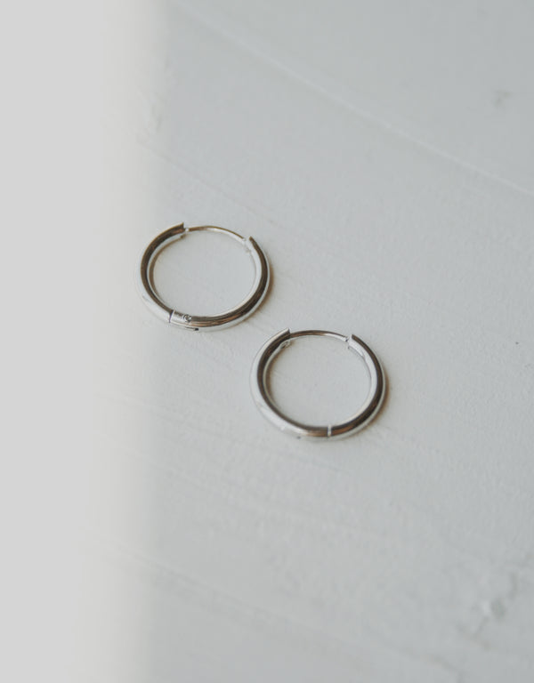 All Summer Long Huggie Hoop Earrings - Silver