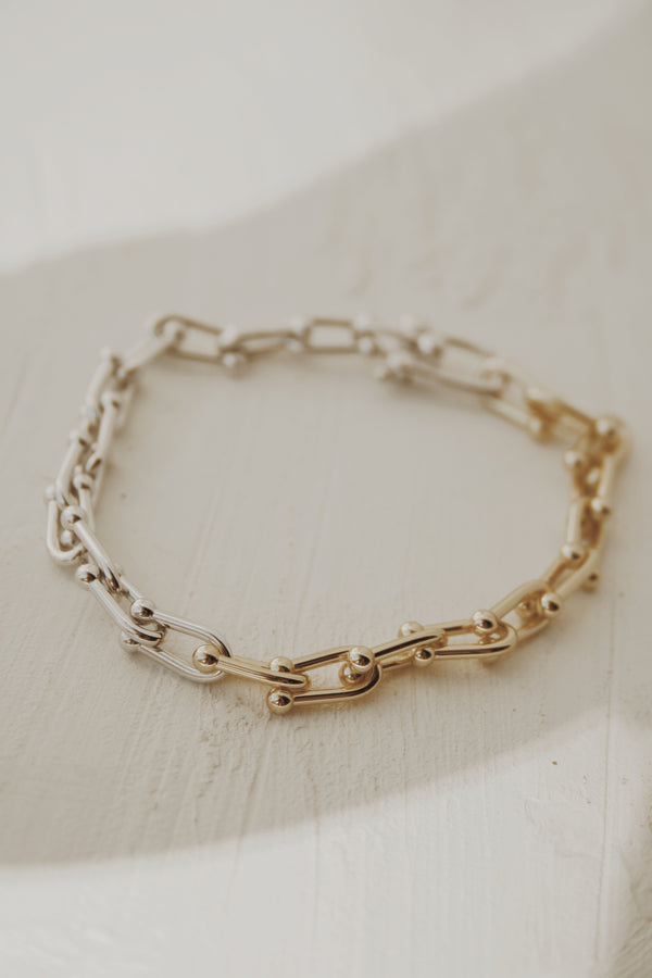 Maddox Mixed Metals Bracelet- Vermeil