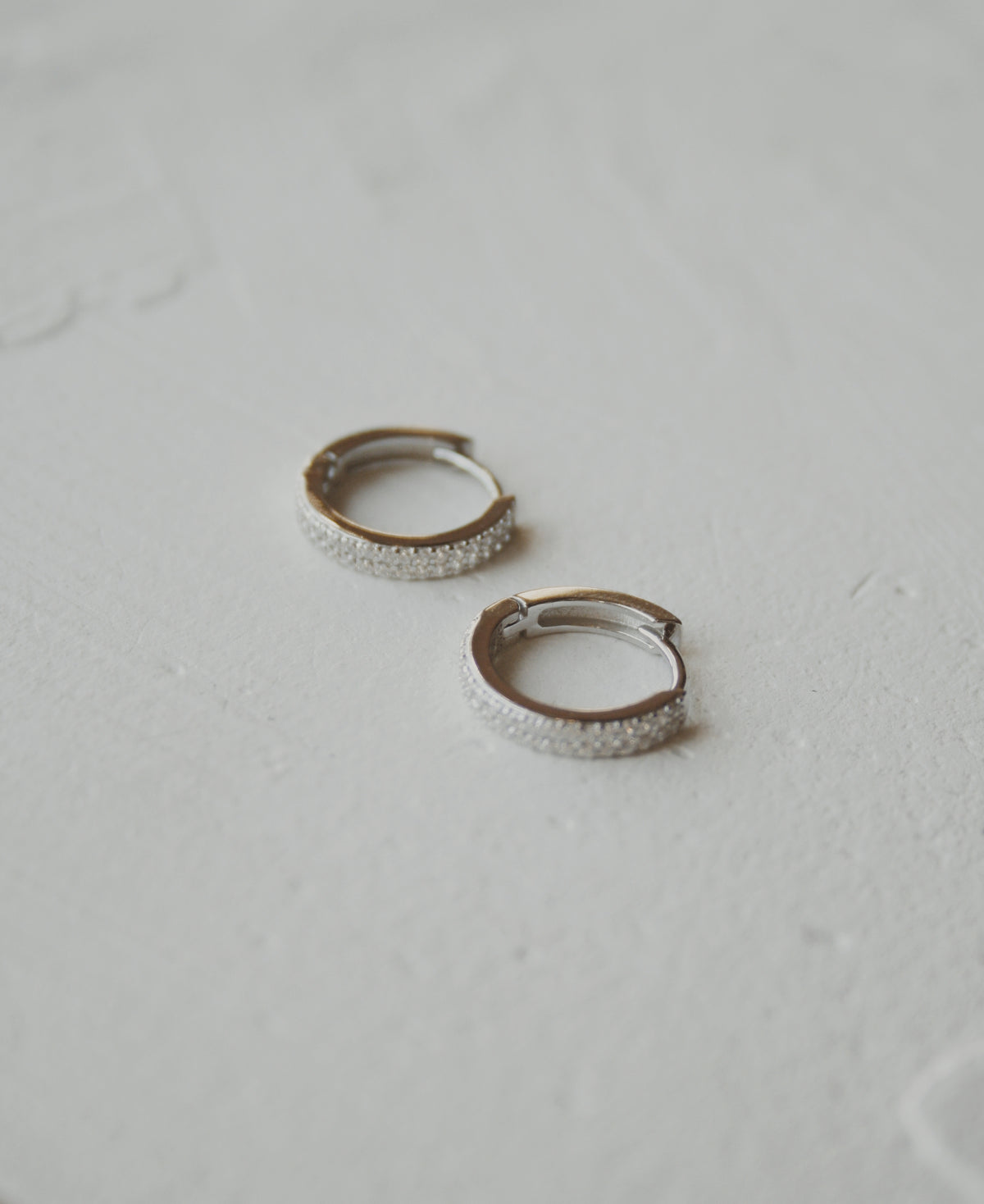 Snow Flurries Huggie Hoop Earrings