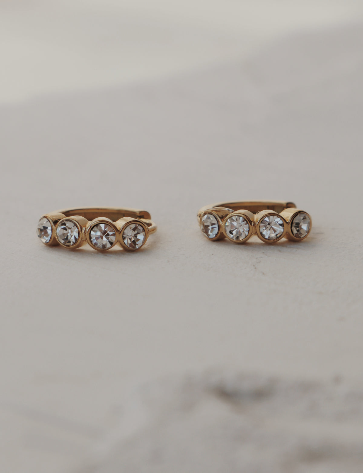 Frosted Huggie Hoop Earrings