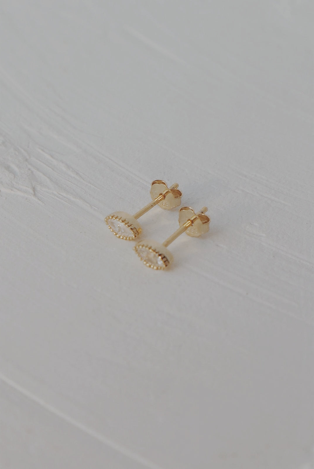 Felicity Bezel Stud Earrings