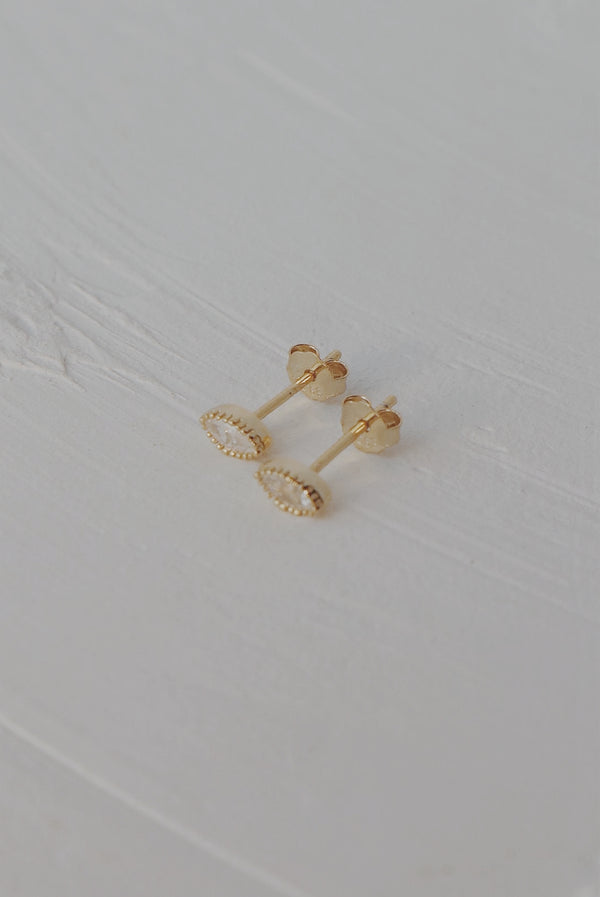 Felicity Bezel Stud Earrings