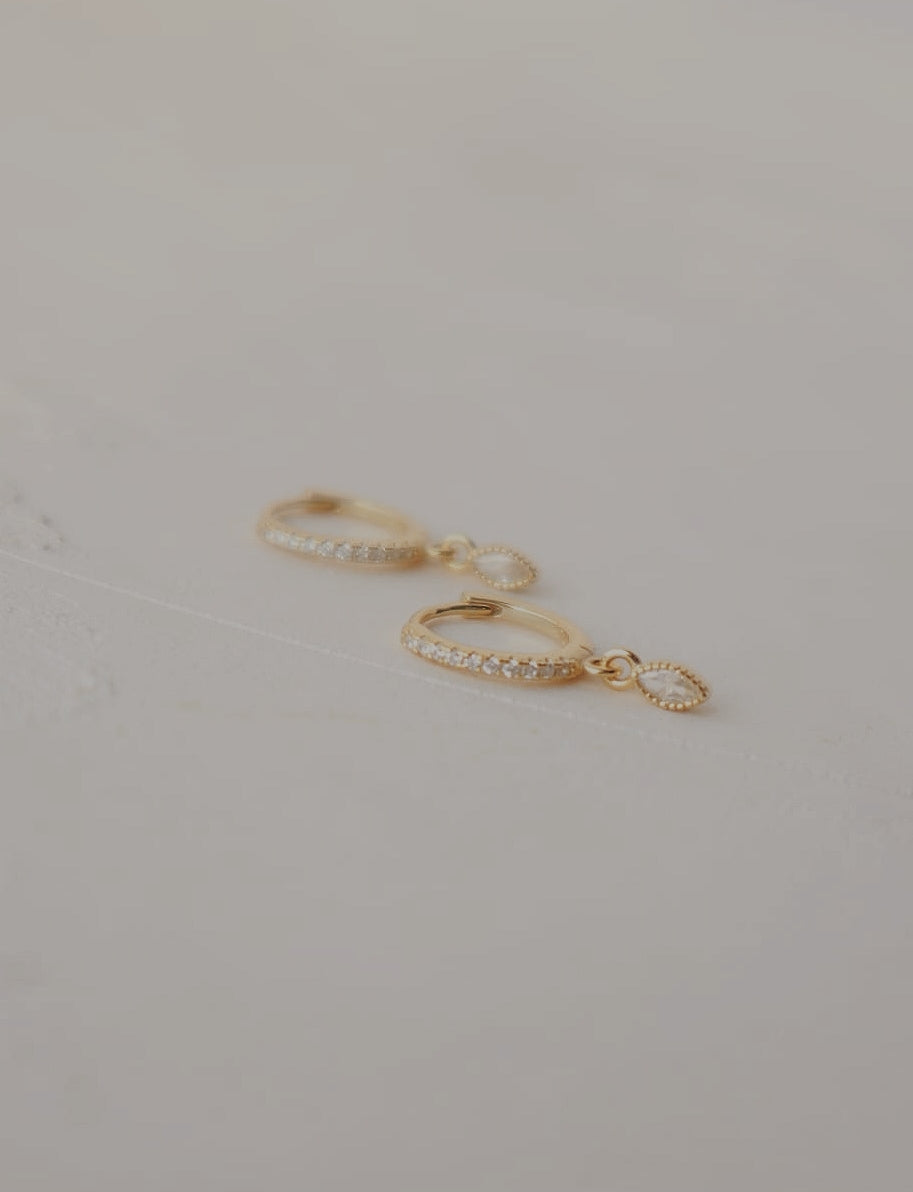 Rosetta Huggie Hoop Earrings