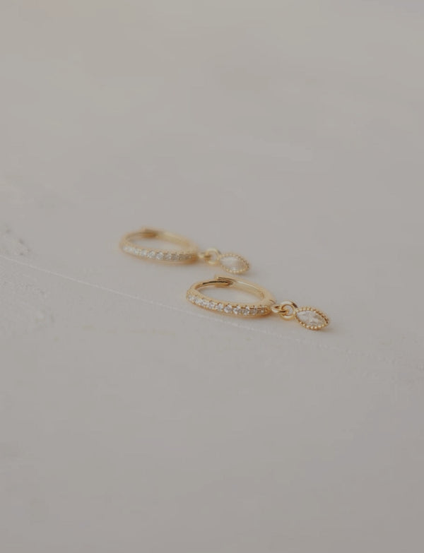 Rosetta Huggie Hoop Earrings