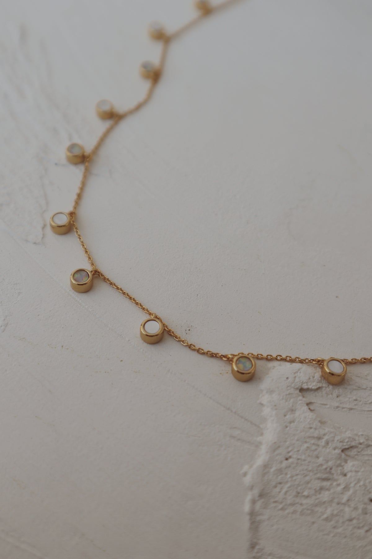 Sierra Opal & Pearl Drop Necklace - Vermeil