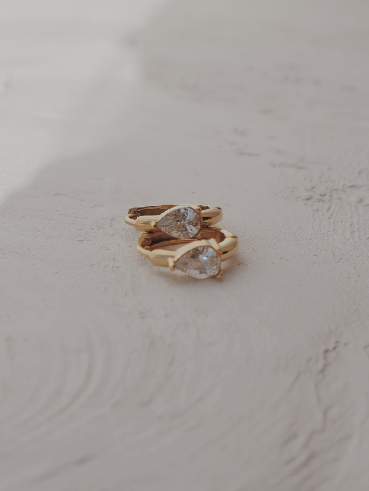 Jessica Pear Huggie Hoops