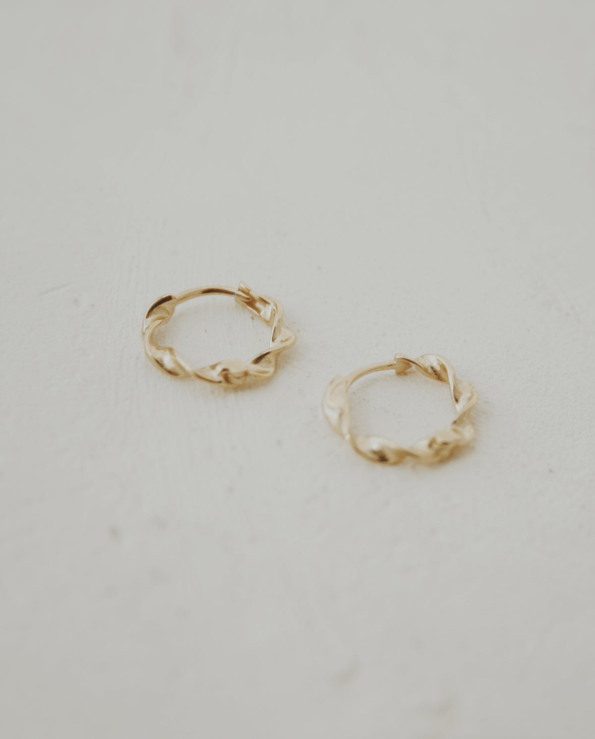 Dainty Twist Huggie Hoops