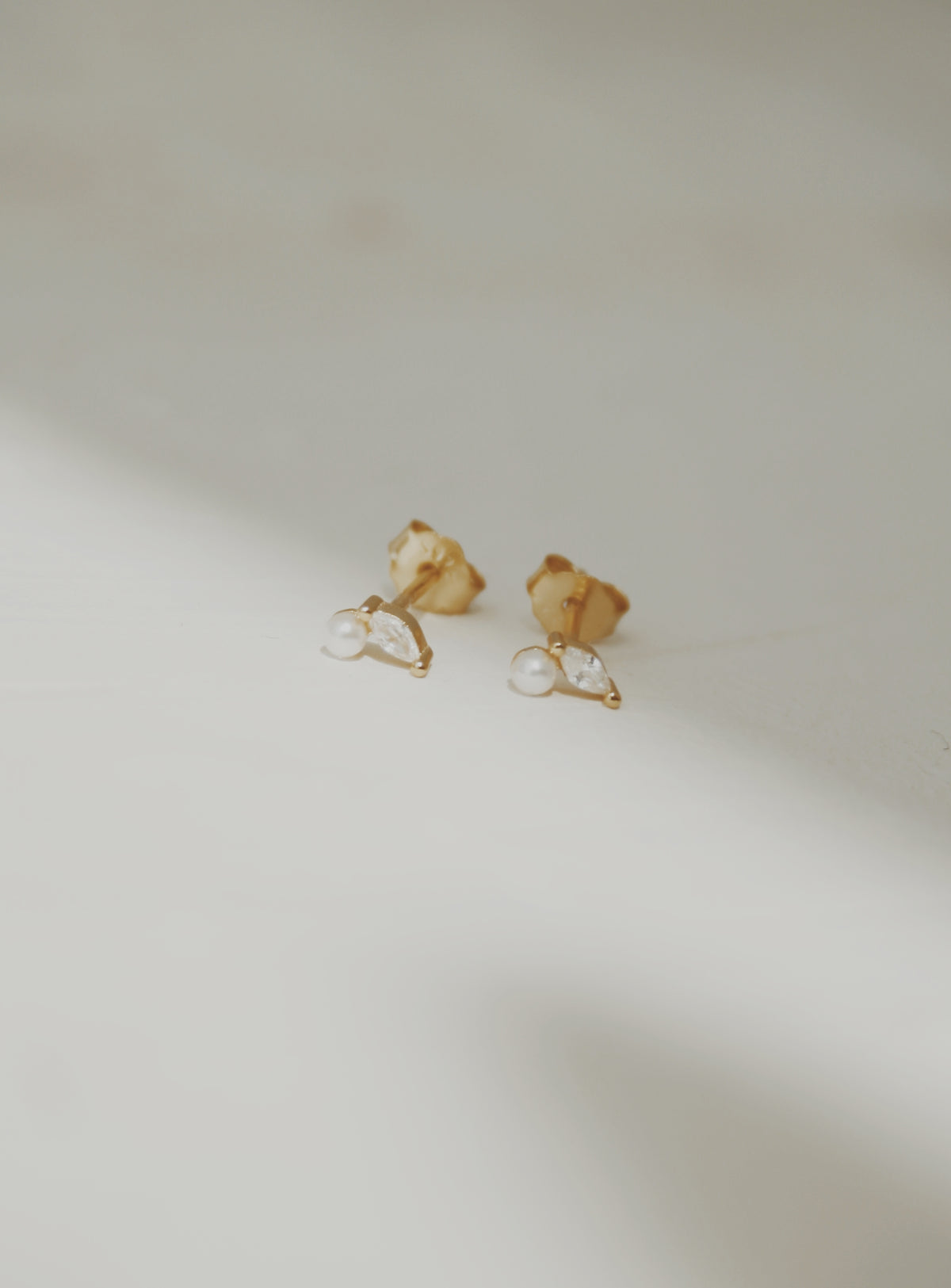 Demi Pearl and Crystal Stud Earrings