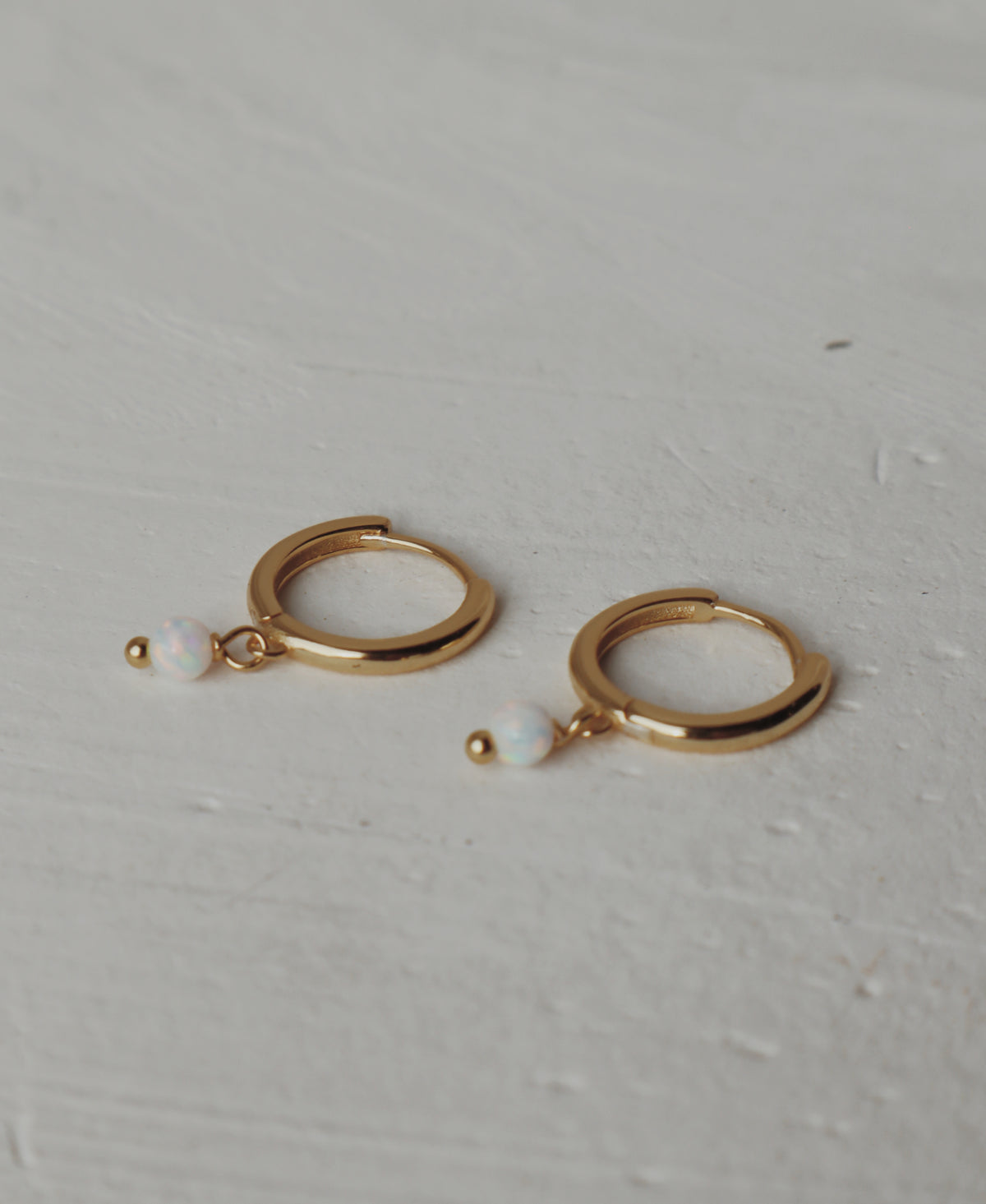 Wren Opal Huggie Hoop Earrings