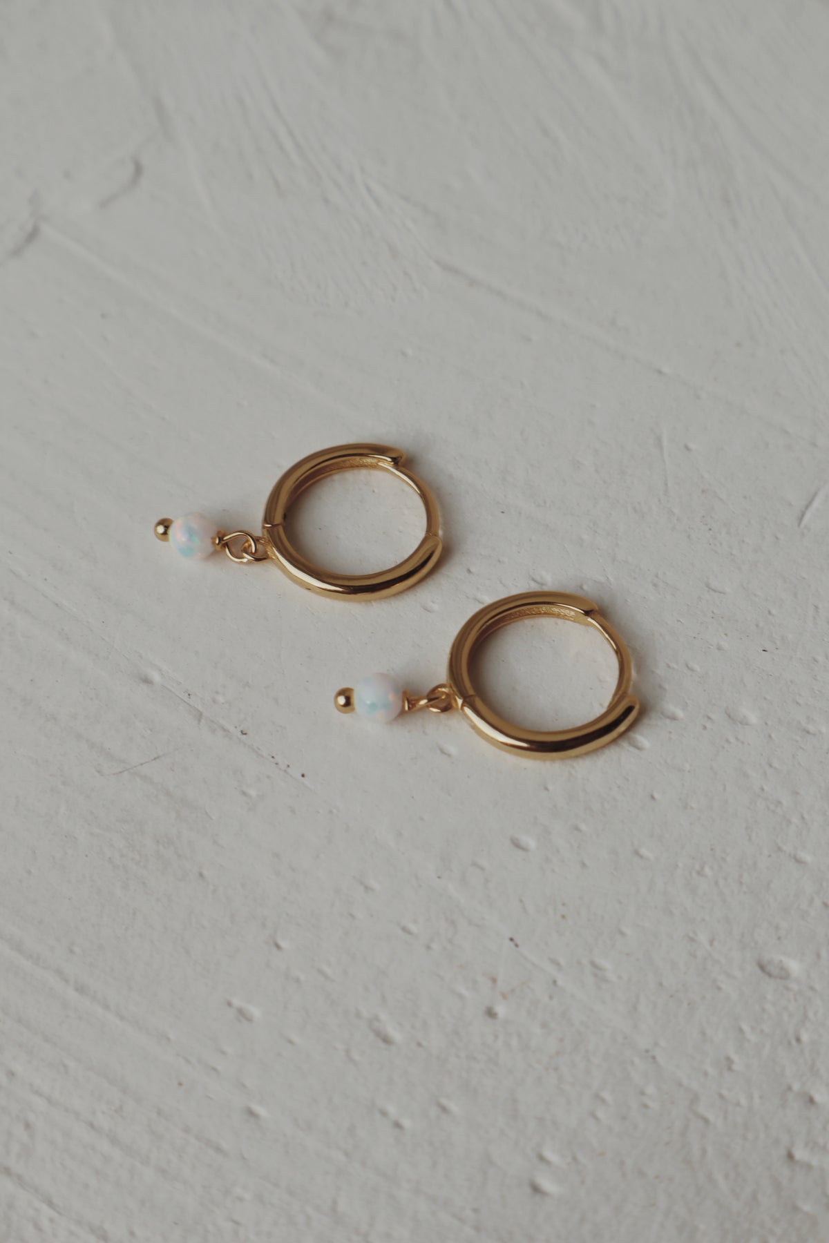 Wren Opal Huggie Hoop Earrings