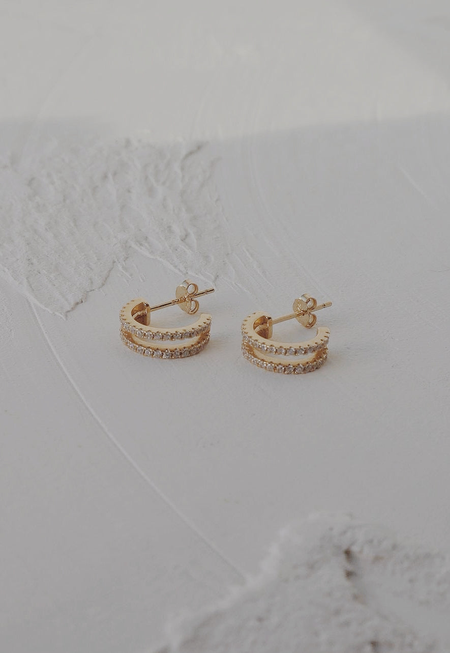 Double Piercing Illusion Hoop Earrings