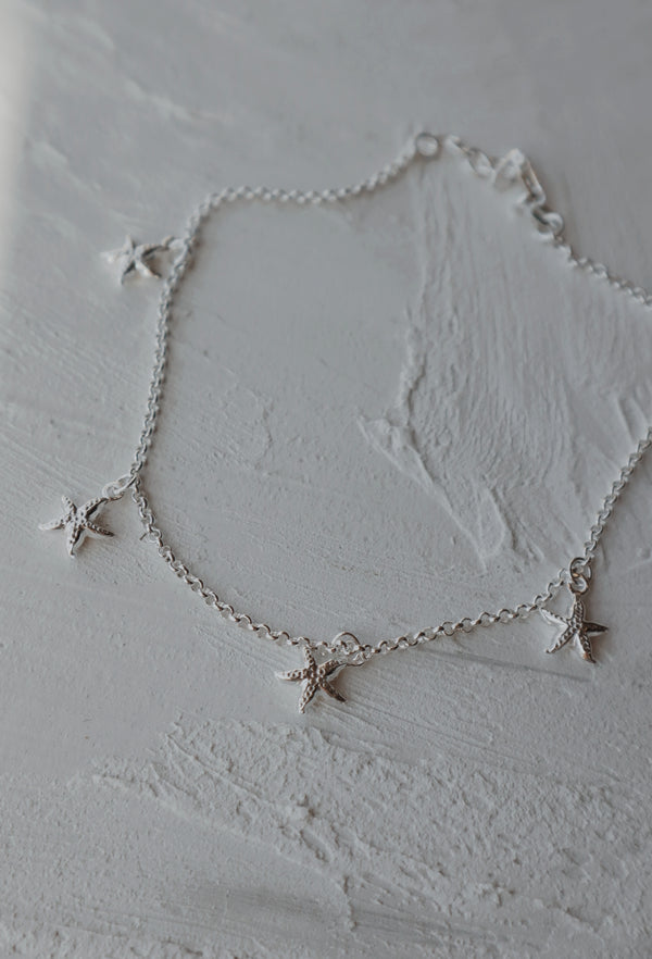 Sterling Silver Starfish Anklet