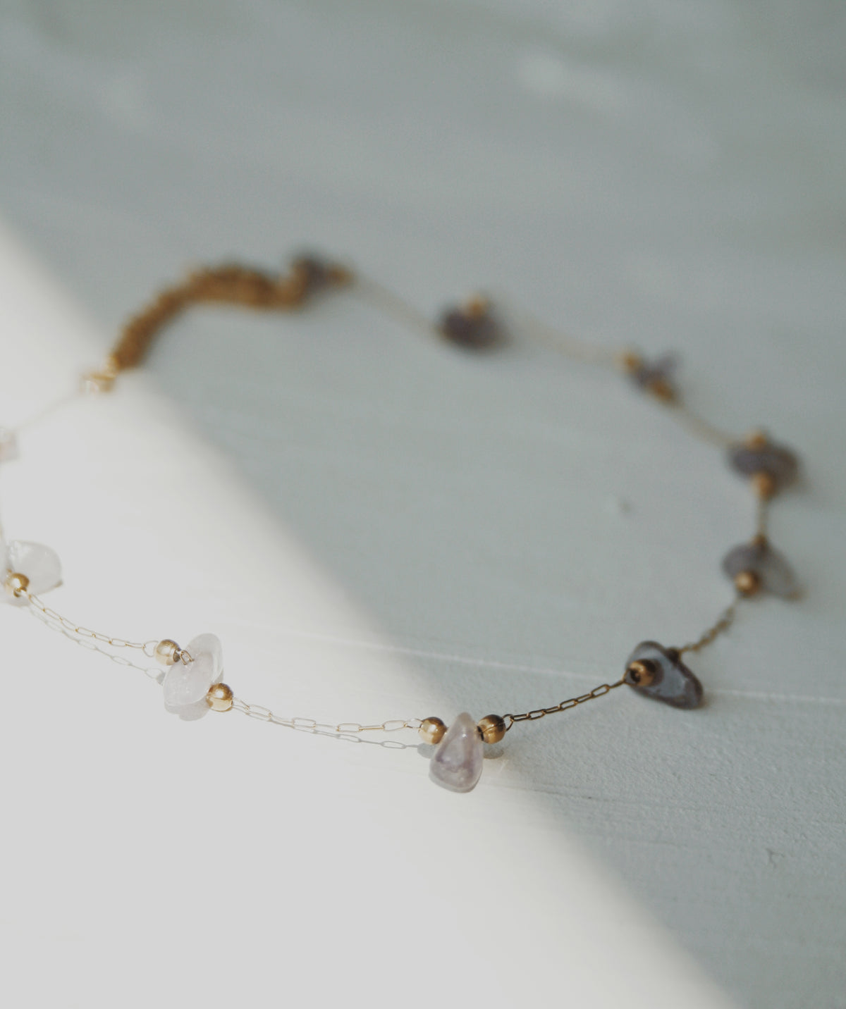 Amethyst Seaglass Anklet
