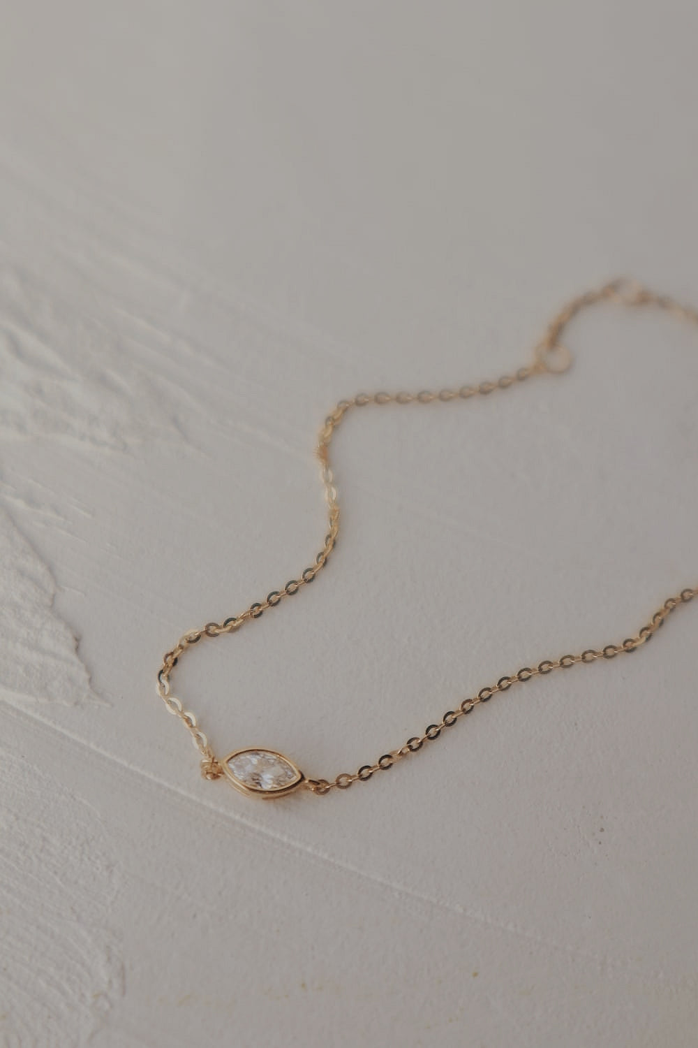 10k Bezel Set Marquise Bracelet