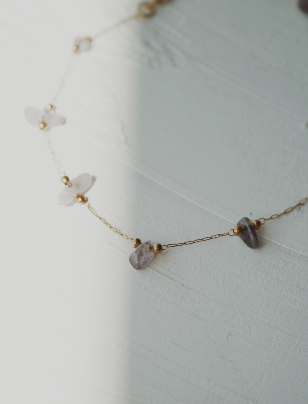 Amethyst Seaglass Anklet
