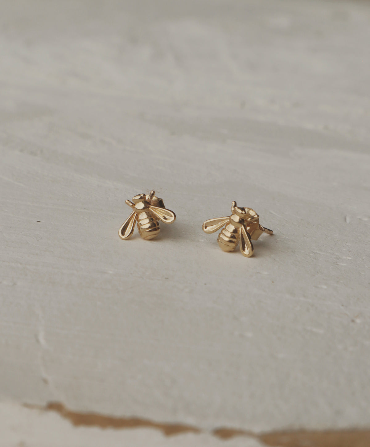 10k Gold Honey Bee Stud Earrings