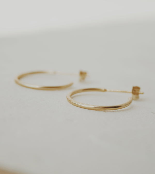 Mariah Half Hoop Stud Earrings
