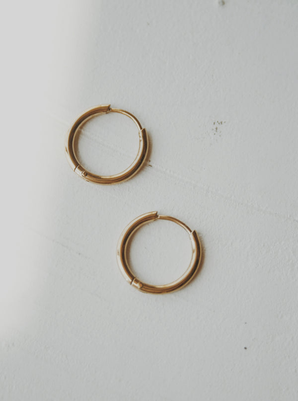 All Summer Long Huggie Hoop Earrings - Gold