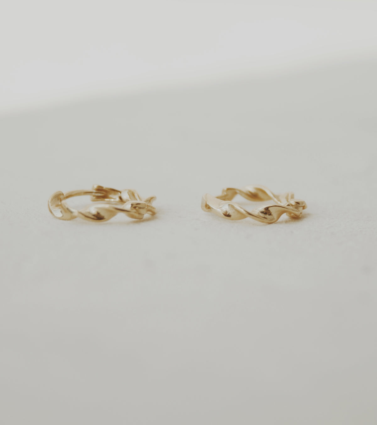 Dainty Twist Huggie Hoops