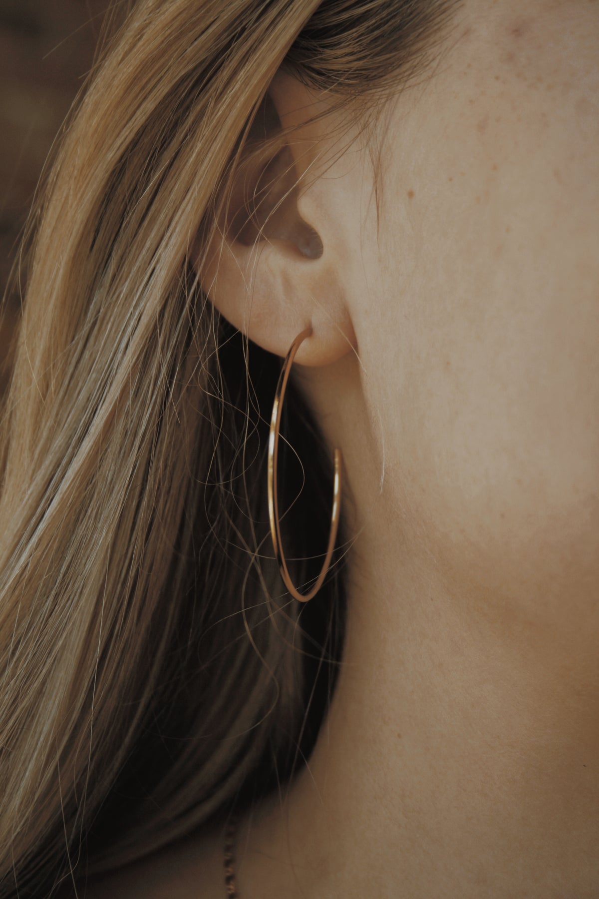 Amalie Large Hoop Earrings- Gold Filled