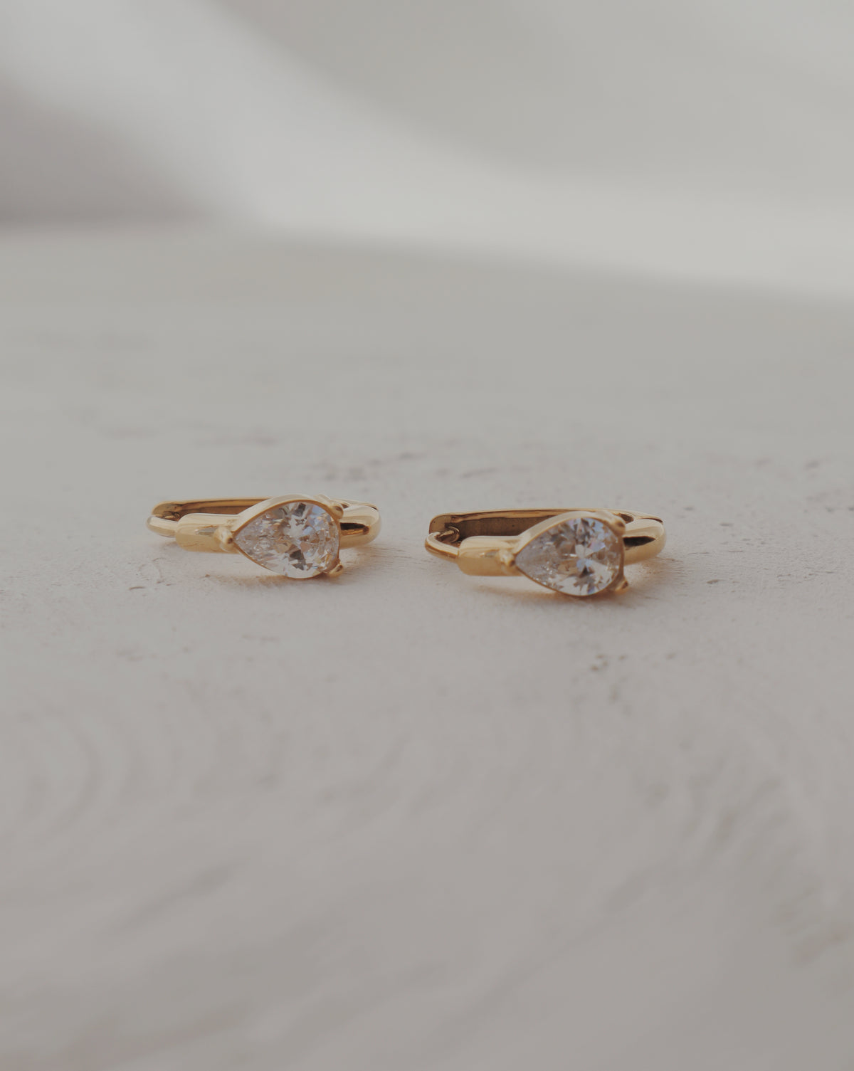 Jessica Pear Huggie Hoops