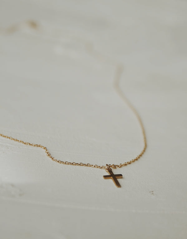 10k Purpose Cross Necklace