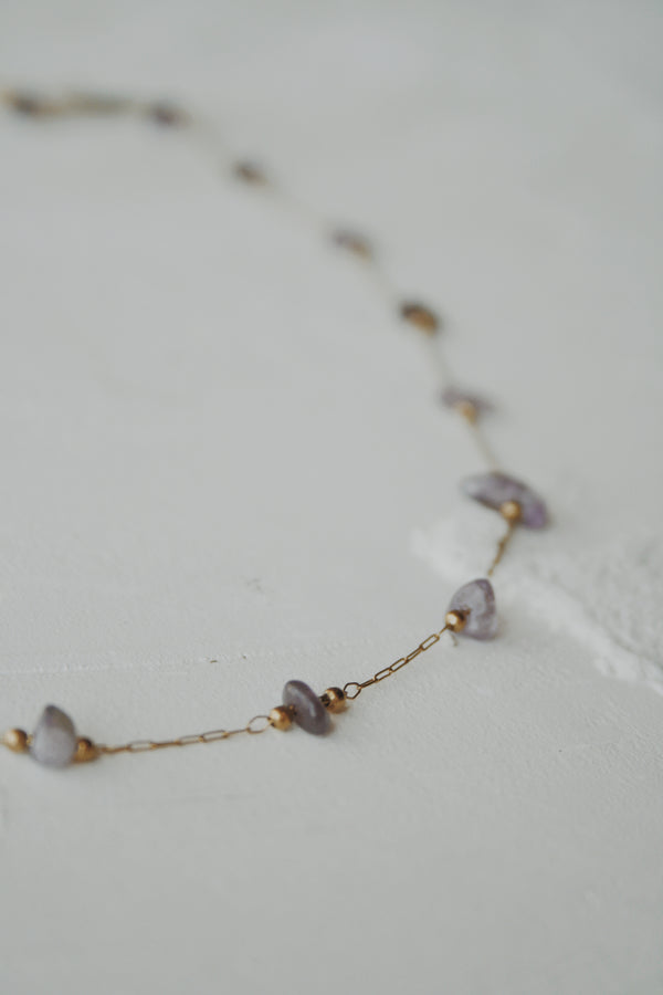 Amethyst Seaglass Necklace
