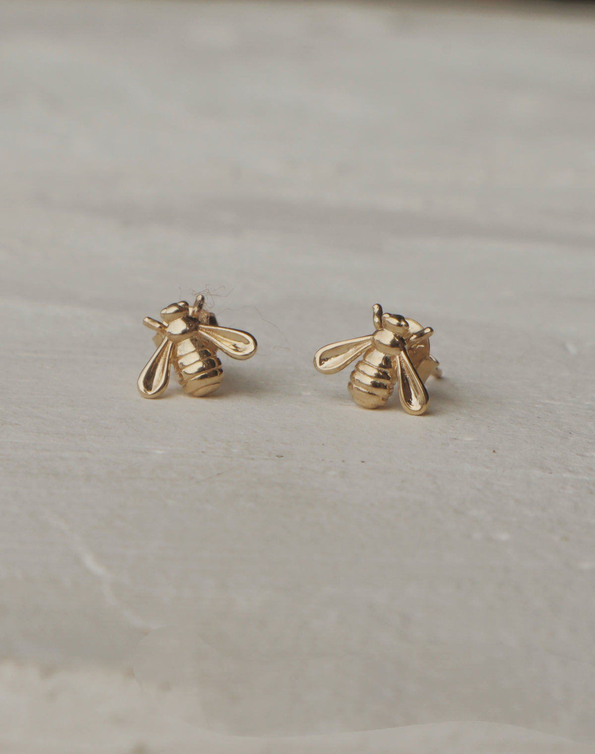 10k Gold Honey Bee Stud Earrings