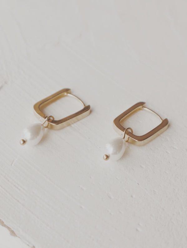 Nava Pearl Hoop Earrings