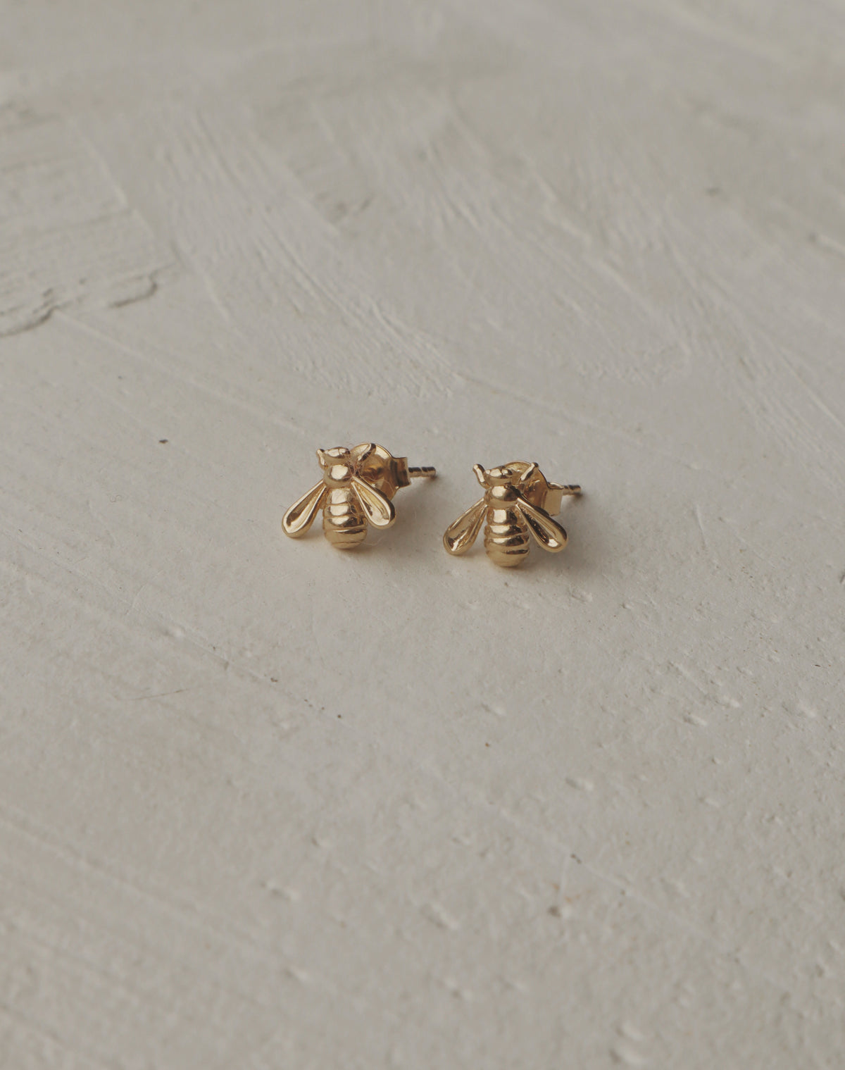 10k Gold Honey Bee Stud Earrings
