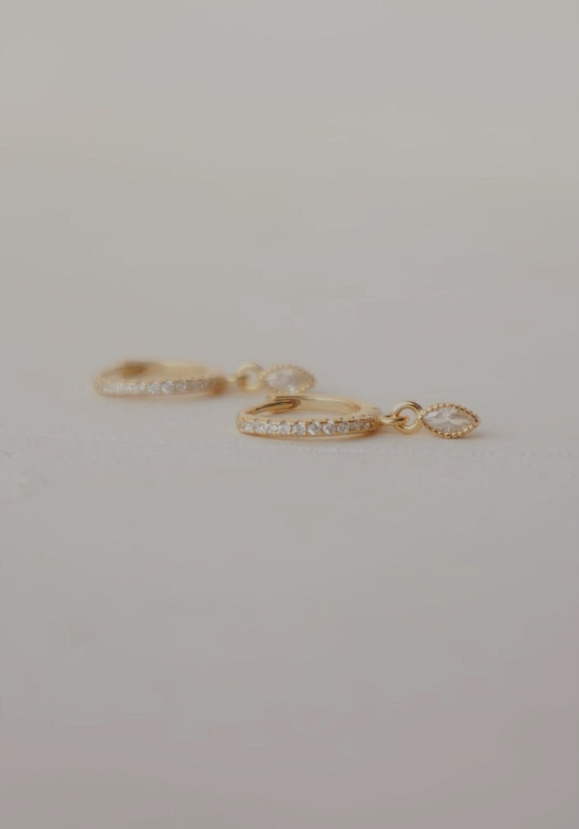 Rosetta Huggie Hoop Earrings