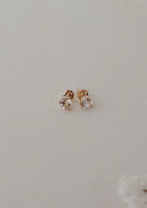 10k Olivia Round Stud Earrings