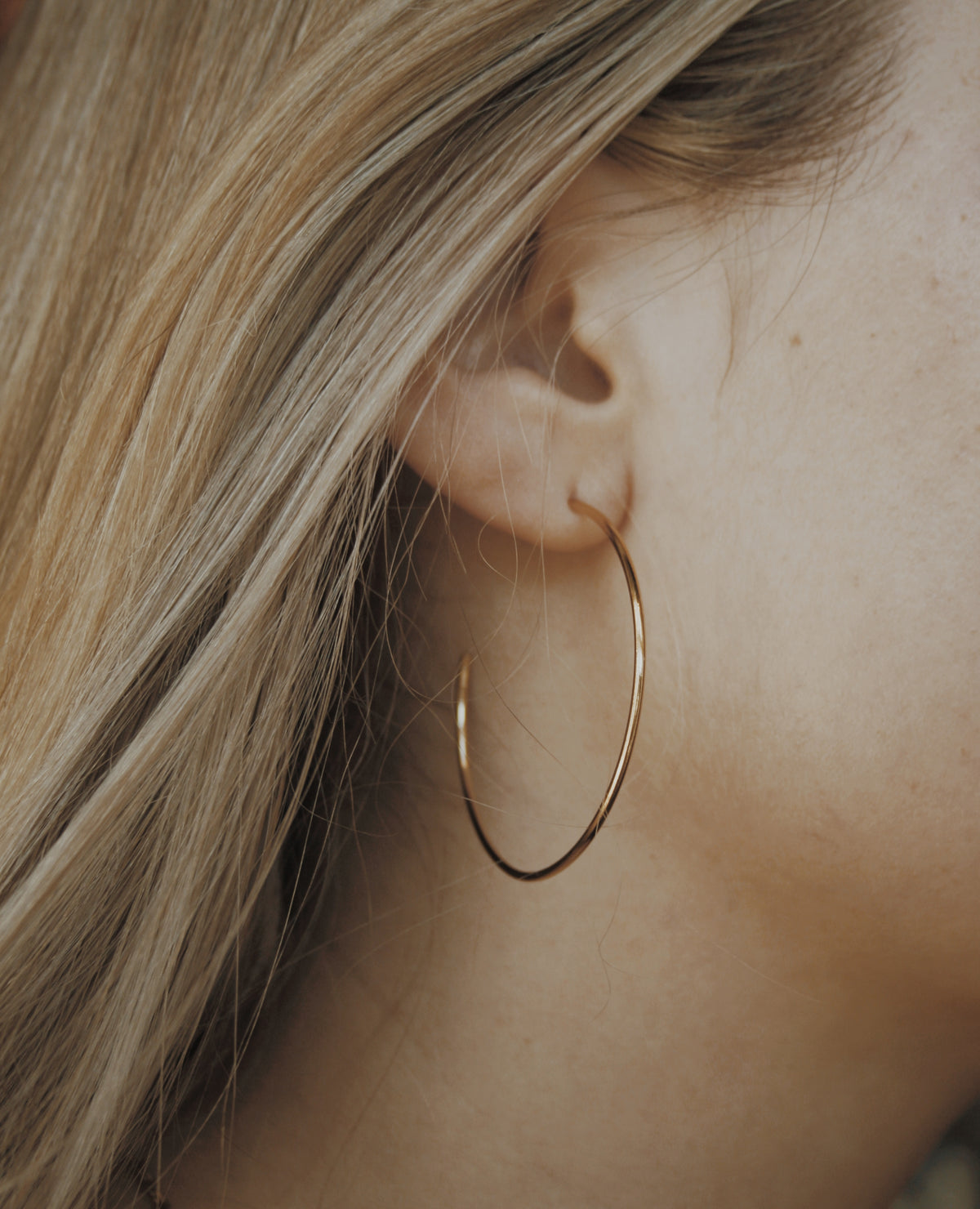 Amalie Large Hoop Earrings- Gold Filled