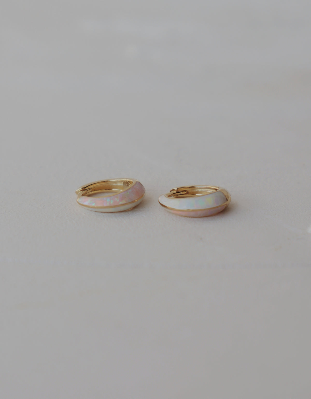 Millie Duo Opal Huggie Hoop Earrings - Vermeil