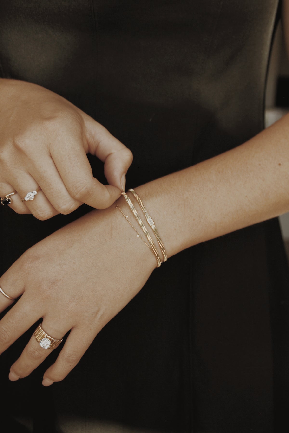 Ara Baguette Wrap Bracelet- Vermeil
