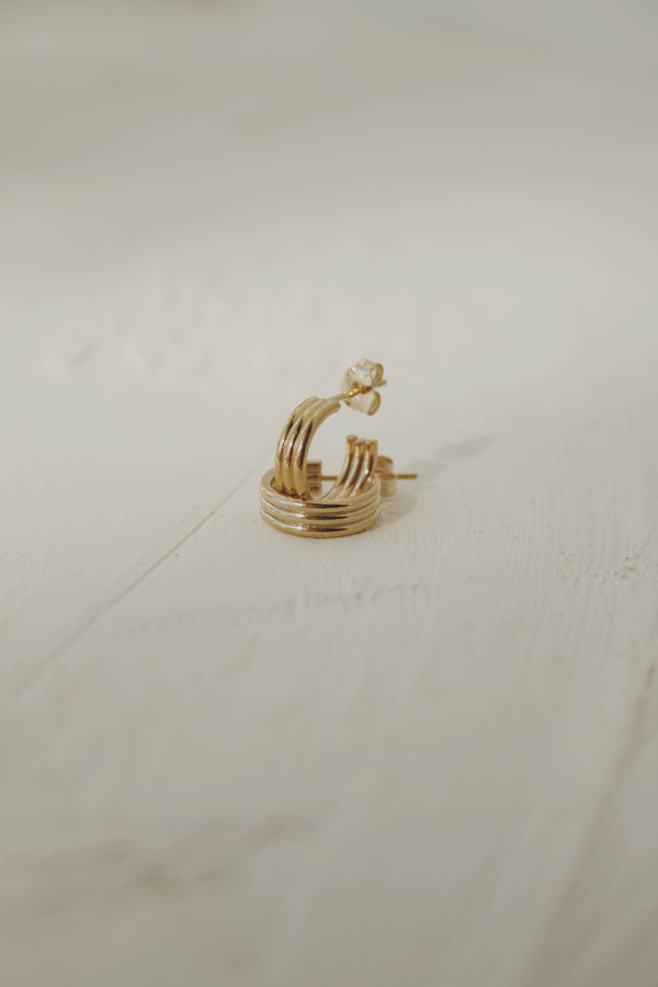 Zella Hoop Earrings- Gold Filled