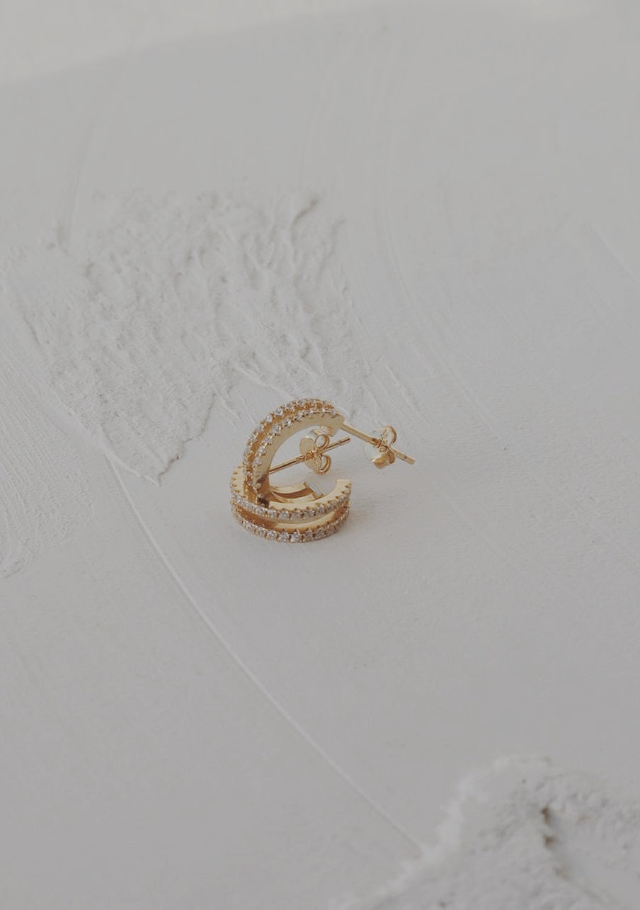 Double Piercing Illusion Hoop Earrings