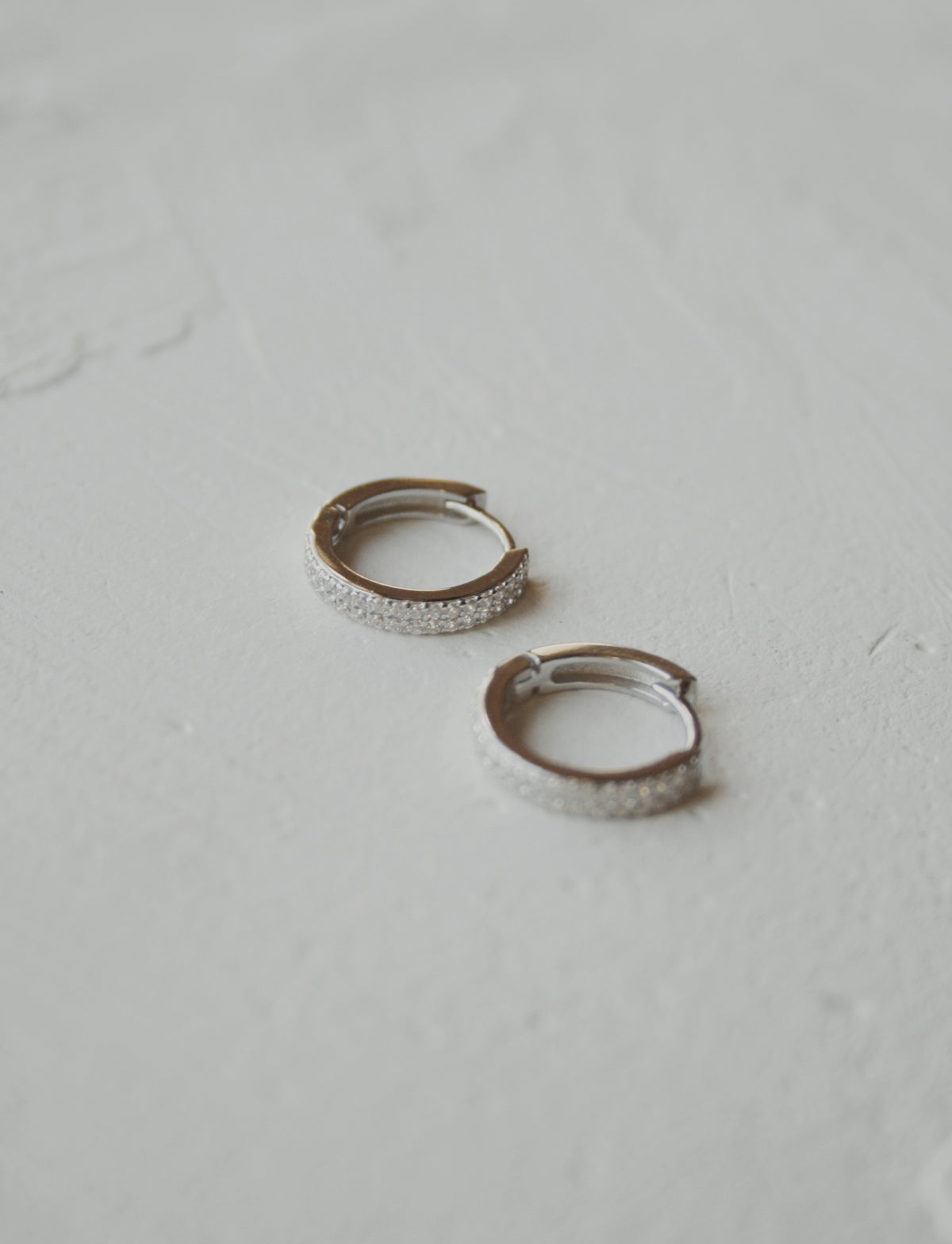 Snow Flurries Huggie Hoop Earrings