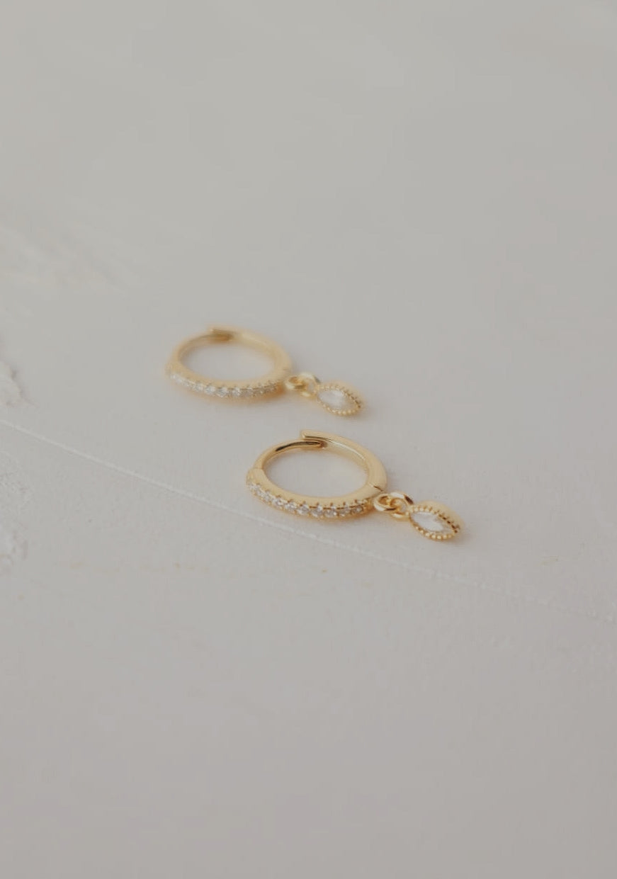 Rosetta Huggie Hoop Earrings