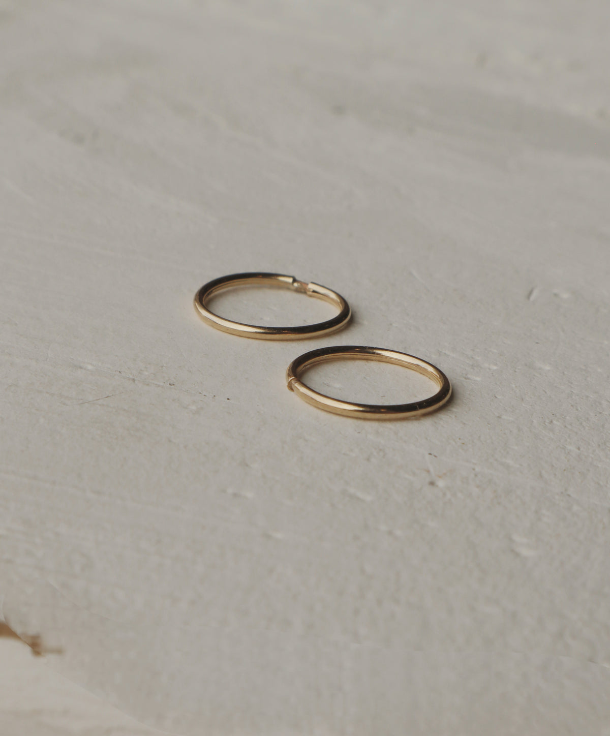 10k Gold Sleeper Hoop Earrings
