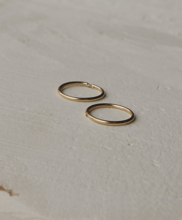 10k Gold Sleeper Hoop Earrings