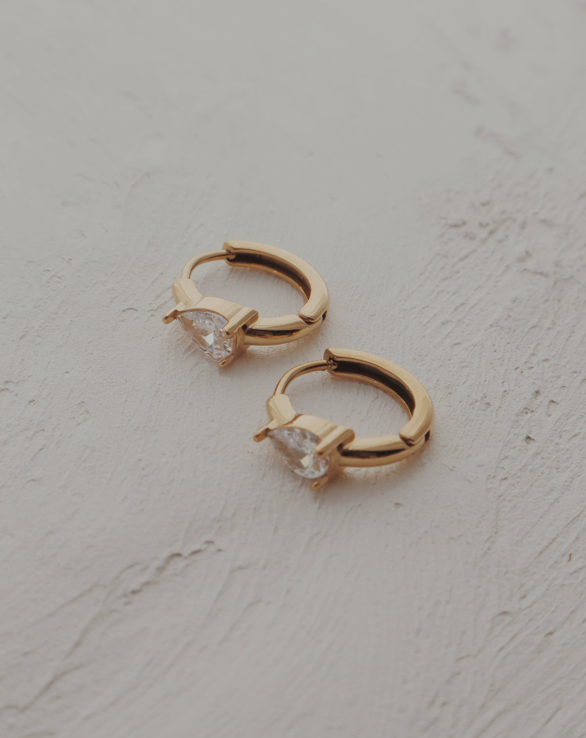 Jessica Pear Huggie Hoops