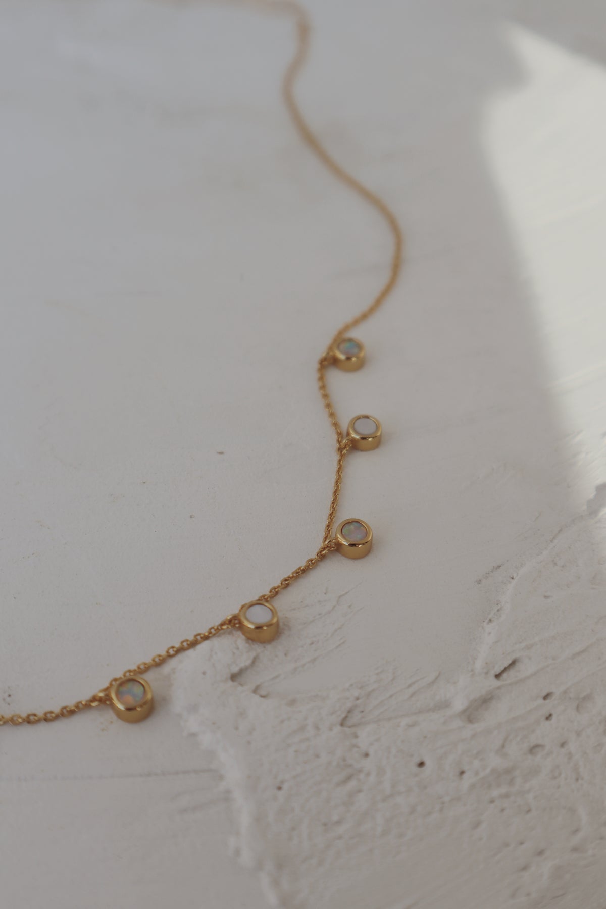 Sierra Opal & Pearl Drop Necklace - Vermeil