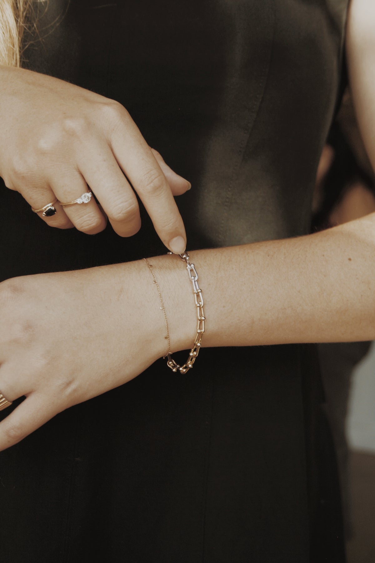 Maddox Mixed Metals Bracelet- Vermeil