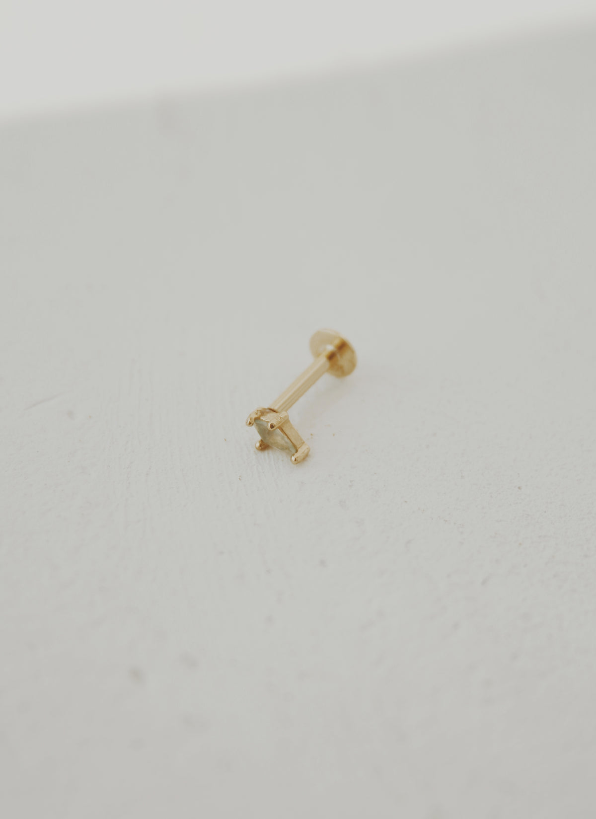 Strength Moss Agate Cartilage Stud Earring