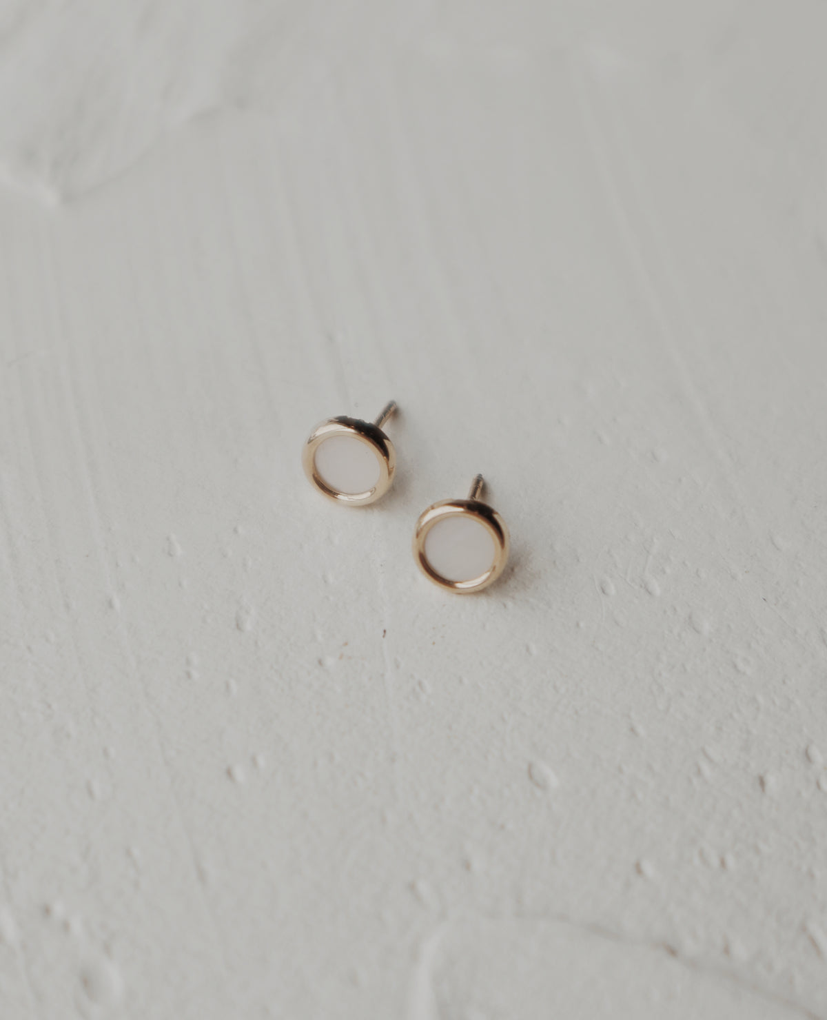 14k Mother of Pearl Stud Earrings