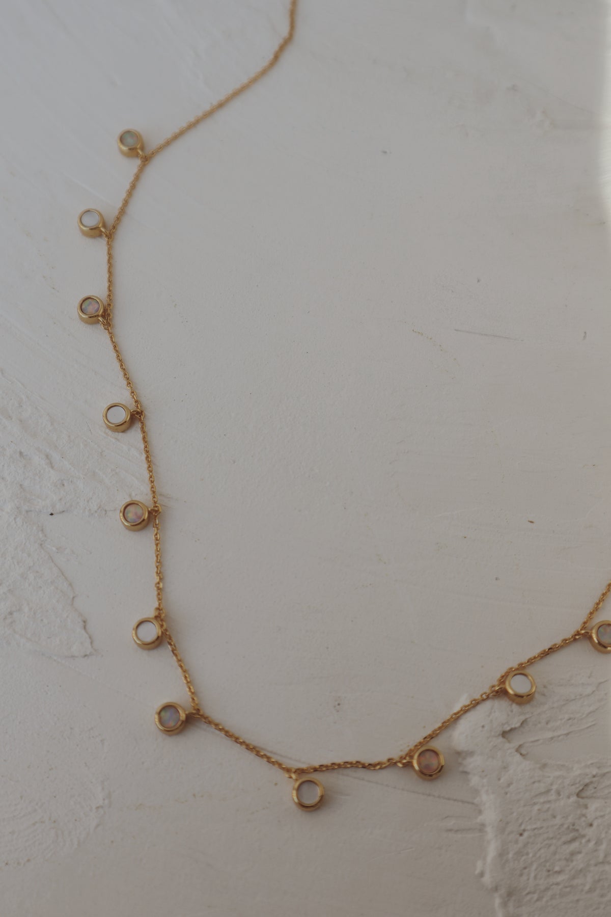 Sierra Opal & Pearl Drop Necklace - Vermeil