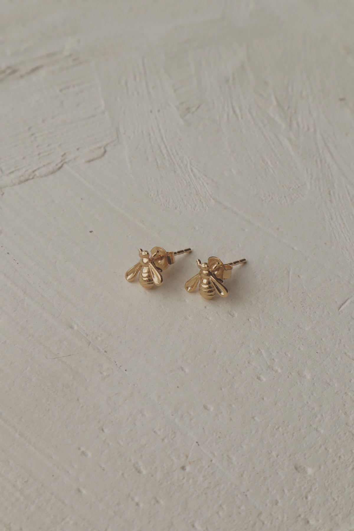 10k Gold Honey Bee Stud Earrings